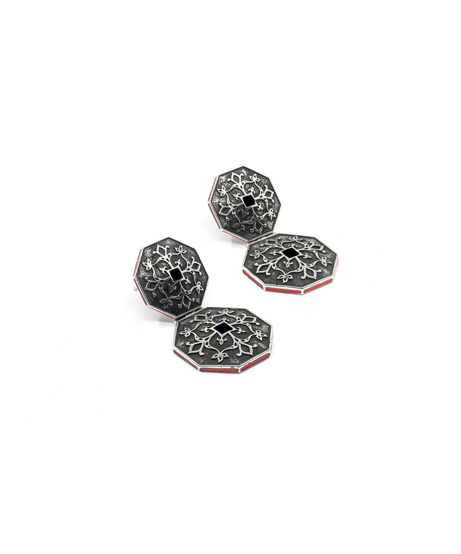 Goonj Surlio Earrings - Silver Oxide Finish