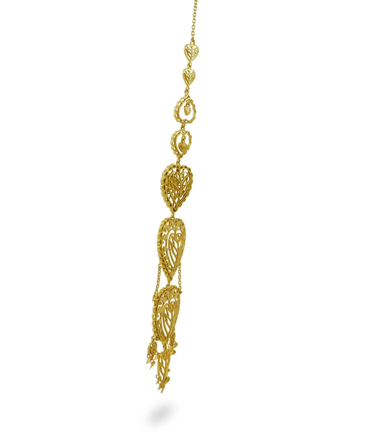 Rakaan Oversized Heart Earrings — Gold Finish