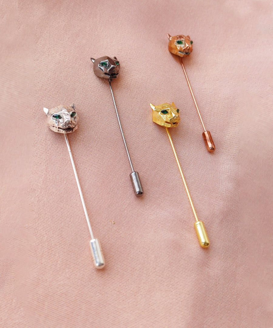 Rosegold Untamed Panther Lapel Pin
