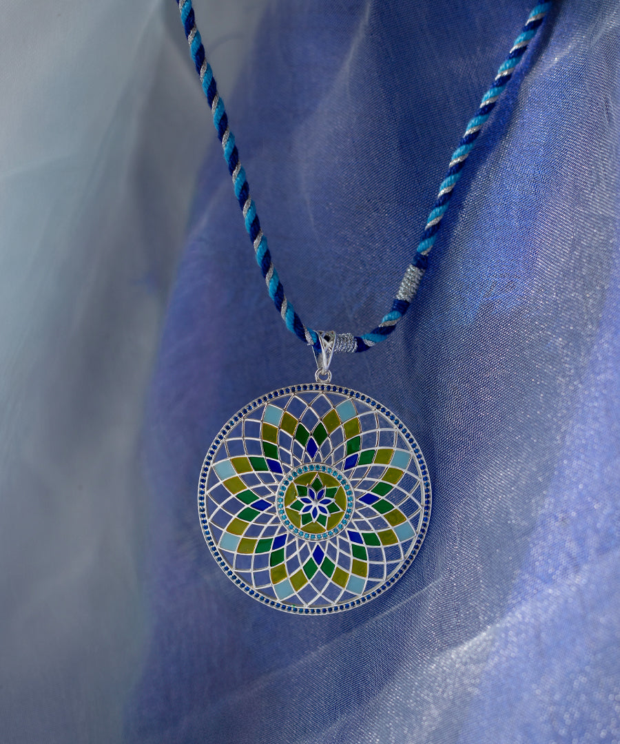 Ruya Silver Anti-Tarnish Blue Zircon Pendant