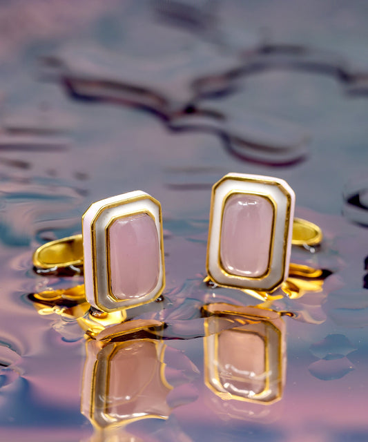 Cloudy Pink Tranquil Vitamin Sea Sufflinks