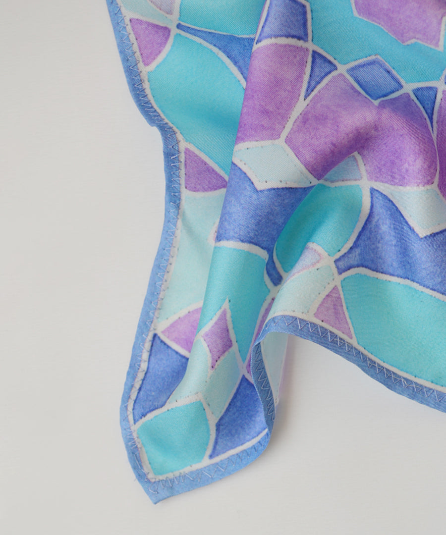 Premium hand-painted silk pocket square-men's accessories-for suits, blazers, and sherwanis.