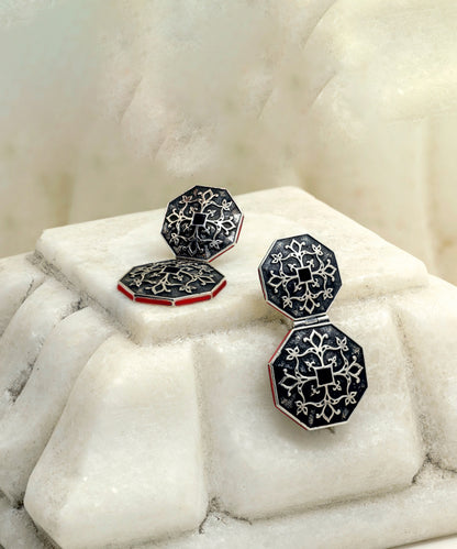 Goonj Surlio Earrings - Silver Oxide Finish