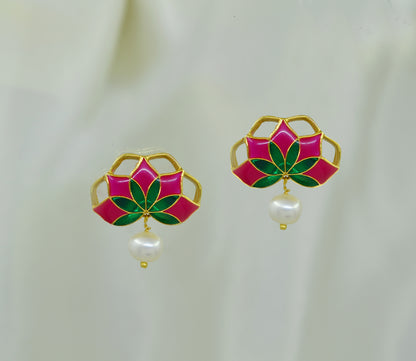 Gul Nuwwar Choker Necklace & Gul Earrings - Gift Box For Women - Sterling Silver