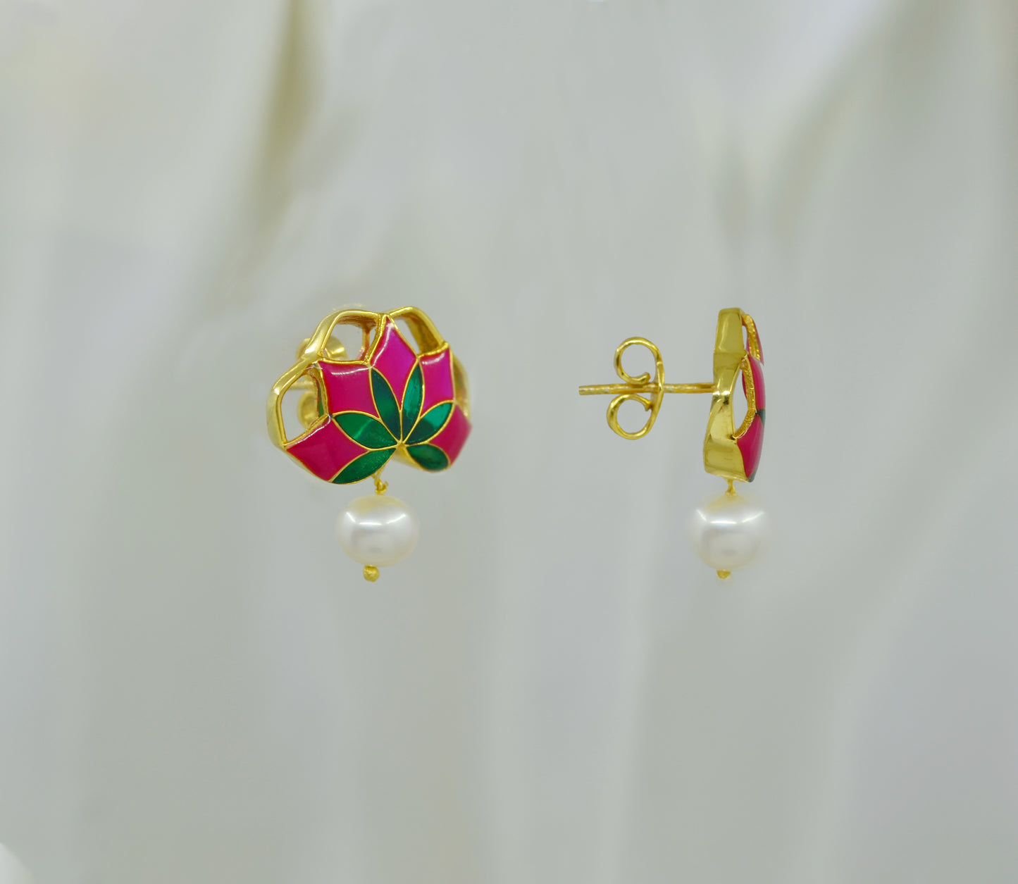 Gul Nuwwar Choker Necklace & Gul Earrings - Gift Box For Women - Sterling Silver