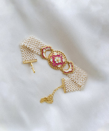 Feroza Pink Gulaabi Meher Pearl Bracelet