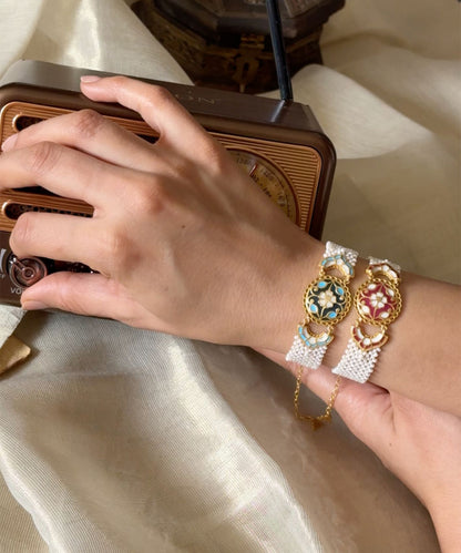 Feroza Pink Gulaabi Meher Pearl Bracelet