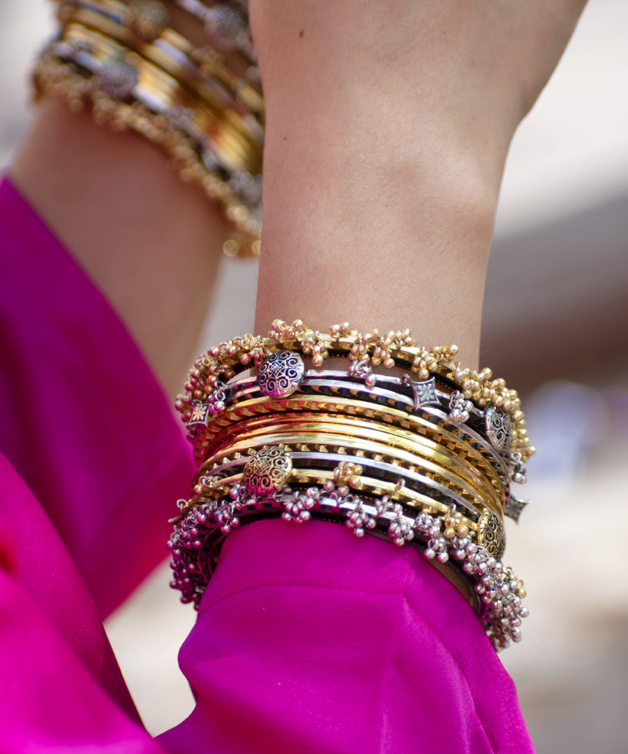 Thar Ghungroo Bangle - Gold Oxide Finish
