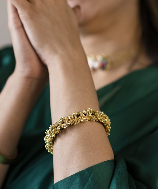 Thar Ghungroo Bangle - Gold Oxide Finish