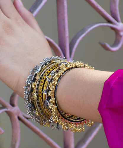 Thar Ghungroo Bangle - Gold Oxide Finish
