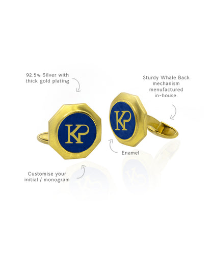 Customised Monogram Cufflinks KP