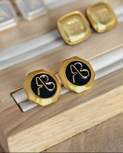 Customised Monogram Cufflinks AB