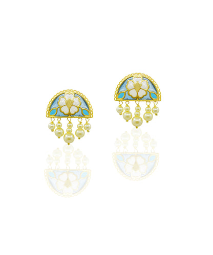Feroza Blue Meher Chand Stud Earrings
