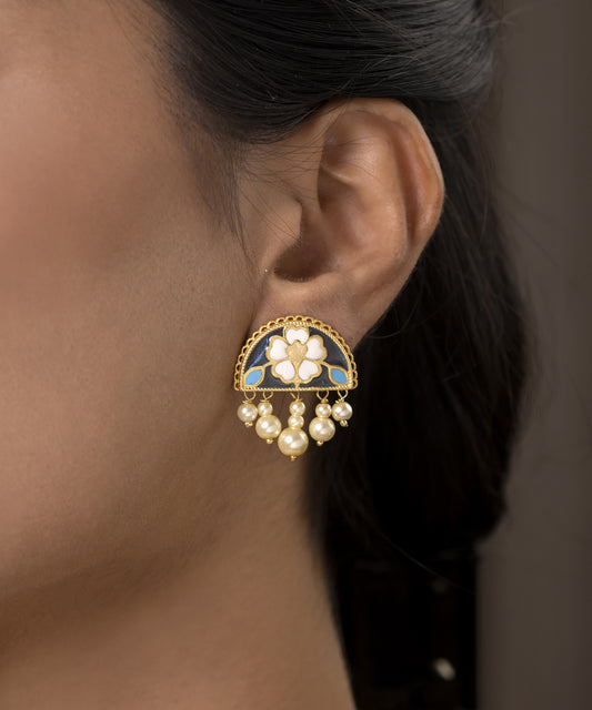 Feroza Blue Meher Chand Stud Earrings