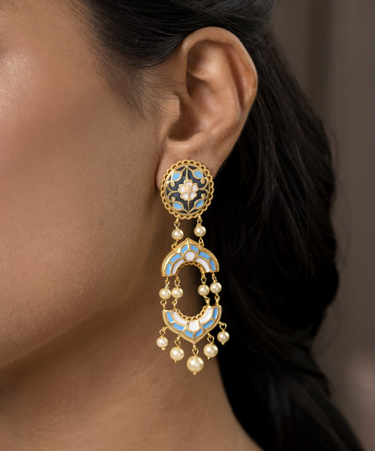 Feroza Blue Arshia Dangle Earrings