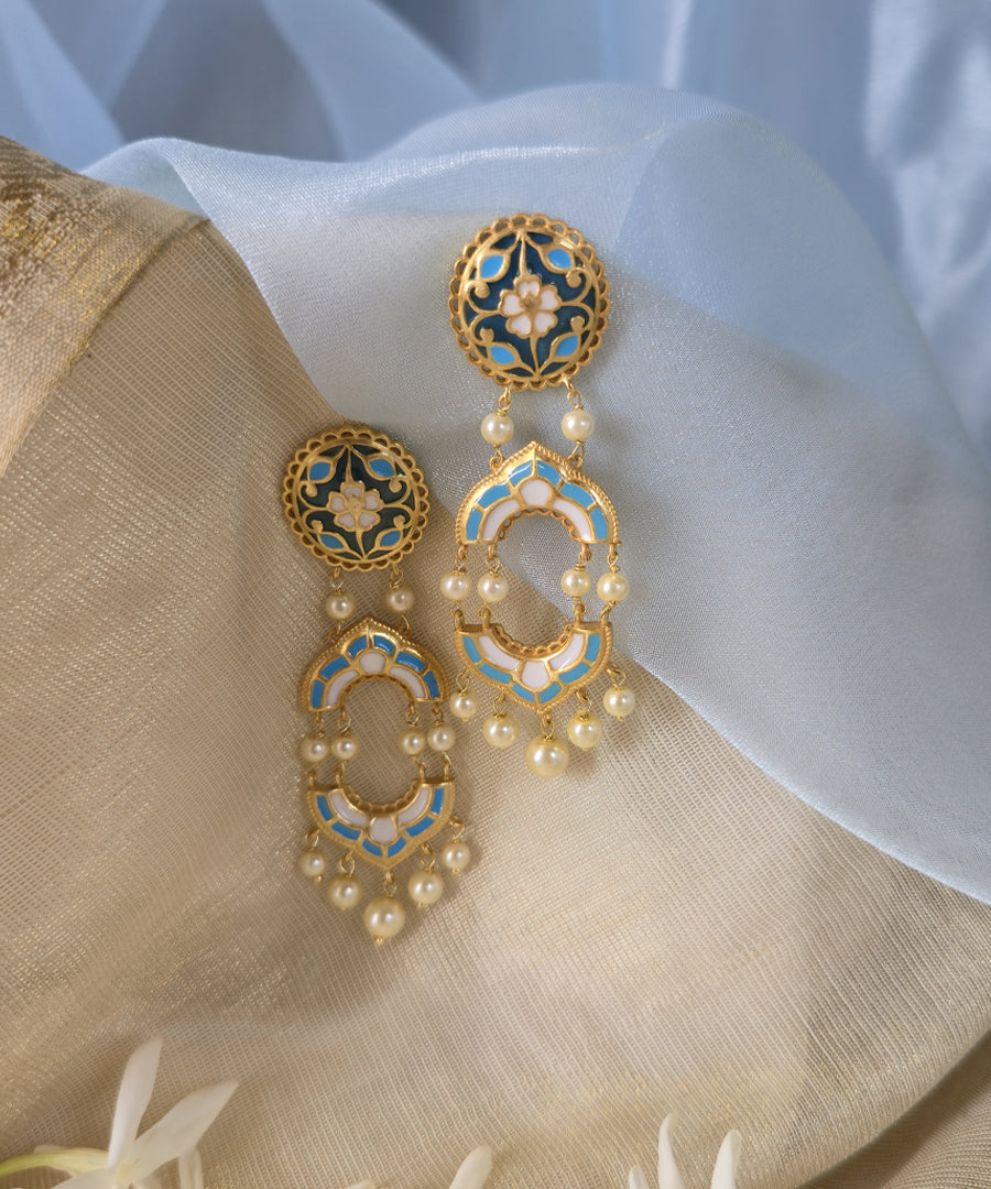 Feroza Blue Arshia Dangle Earrings