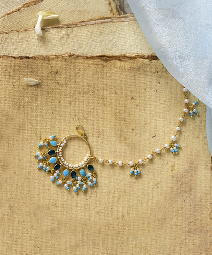 Feroza Blue Nikka Nath (Small Nose Ring)