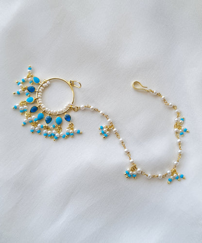 Feroza Blue Nikka Nath (Small Nose Ring)