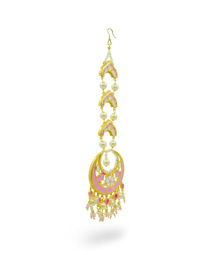 Feroza Pink Gulaabi Mang Tika (Forehead Ornament)