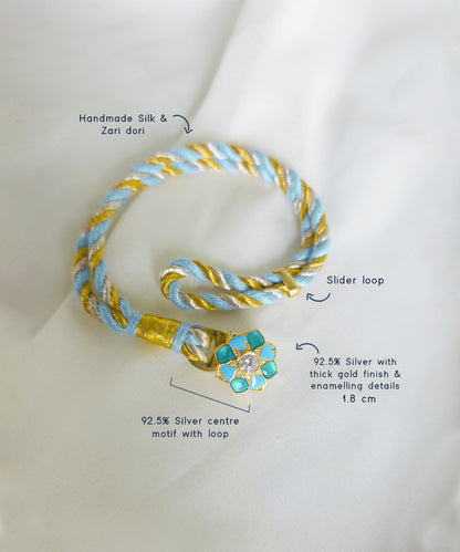 Feroza 925 Silver Rakhi Bracelet