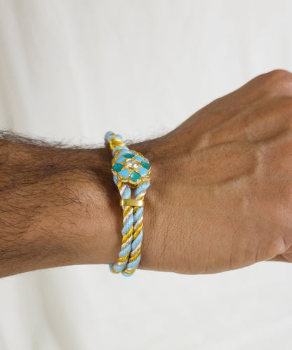 Feroza 925 Silver Rakhi Bracelet