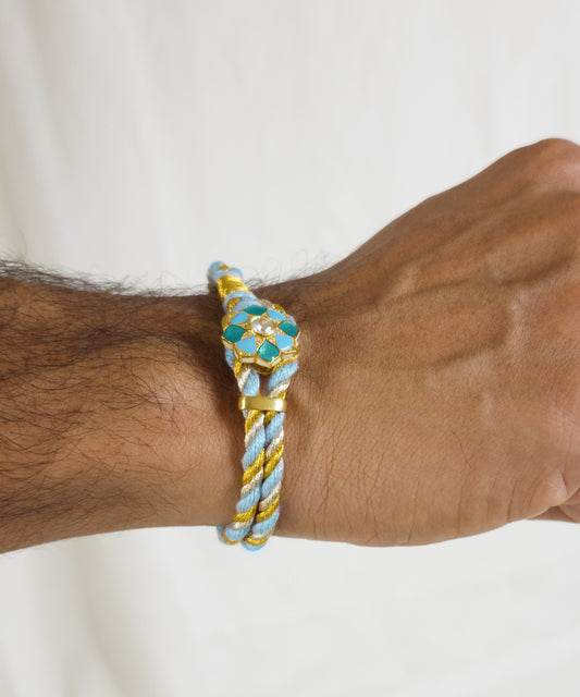 Feroza 925 Silver Rakhi Bracelet