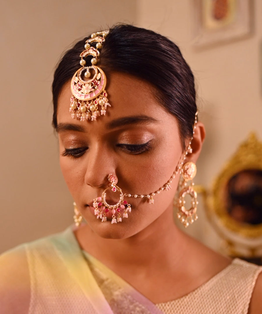 Feroza Pink Gulaabi Nikka Nath (Small Nose Ring)