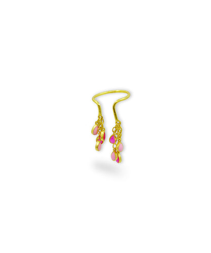 Feroza Pink Gulaabi Baani Drop Ring