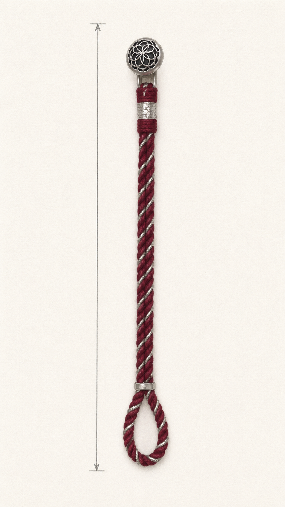 Handmade 925 silver Rakhi with traditional silk thread