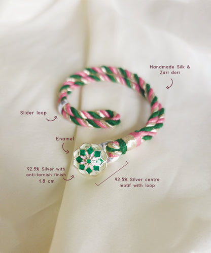Gul 925 Silver Rakhi Bracelet