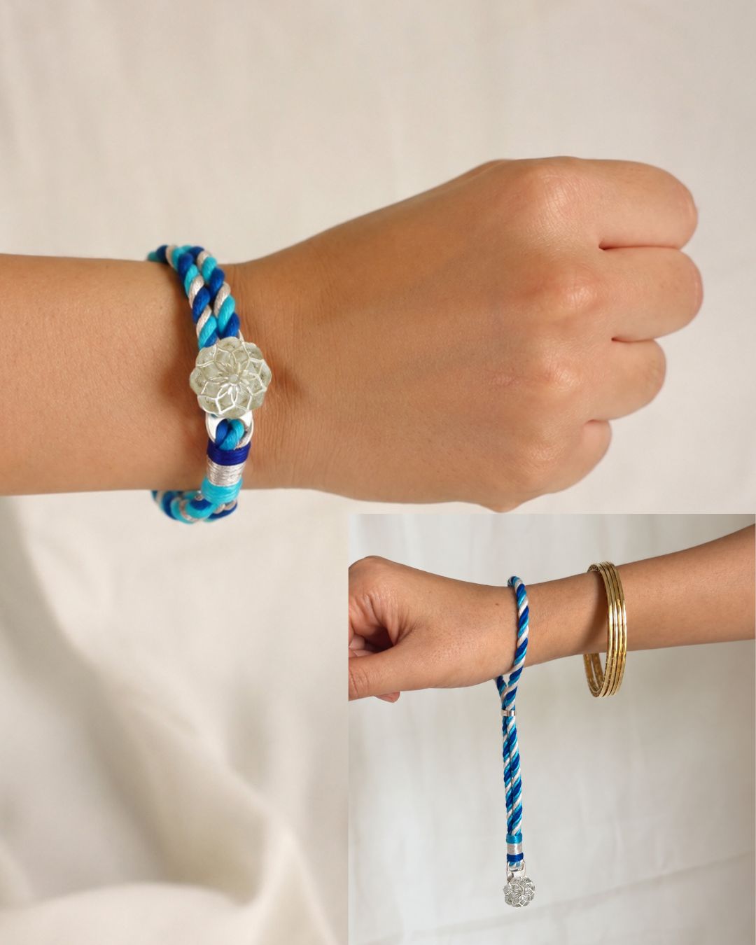 Artisan-crafted Rakhi for Bhabhi inspired by fine jewelry.