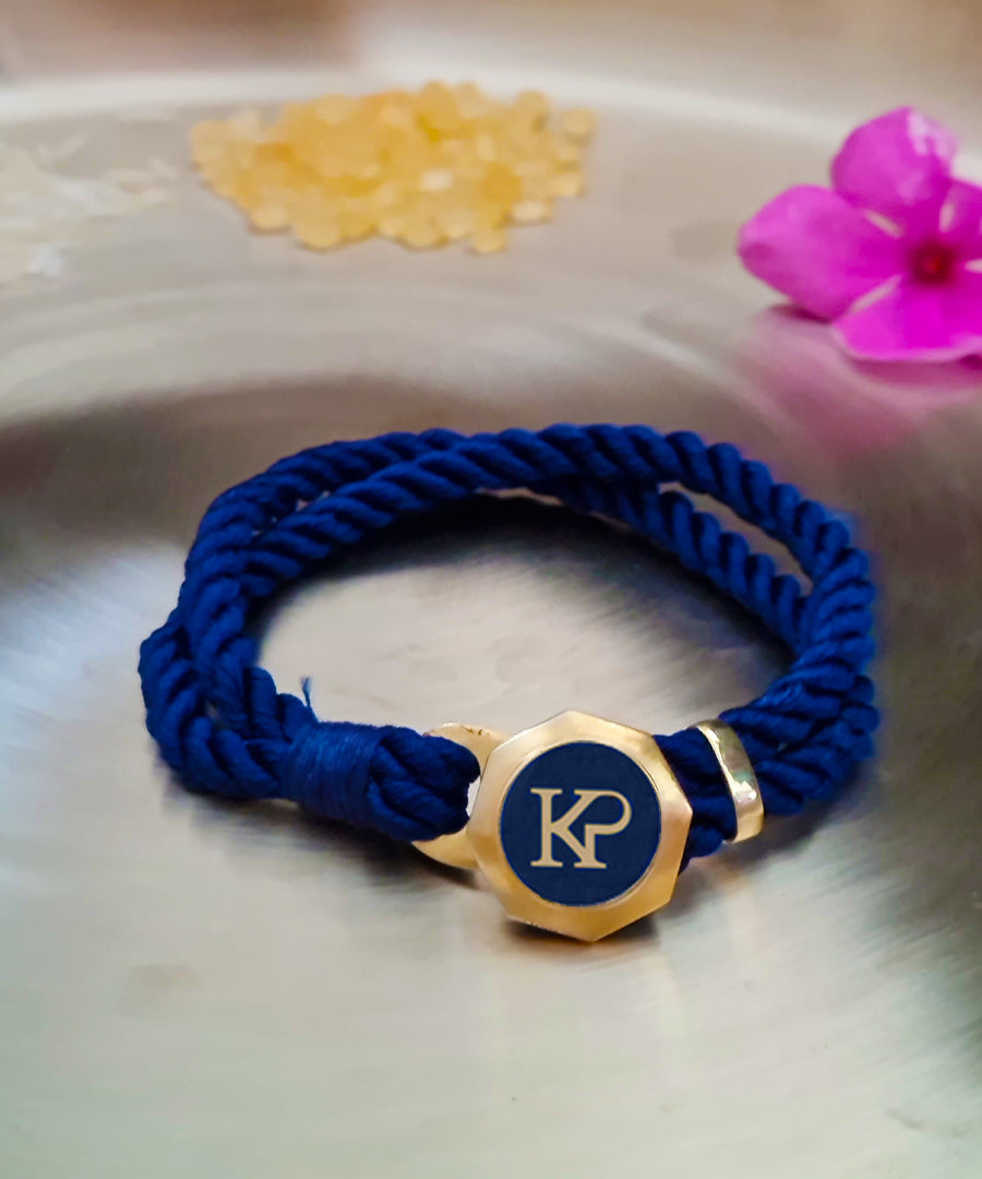 Insignia 925 Silver Initial Rakhi Bracelet