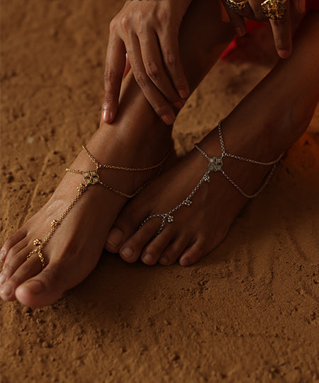 Thar Anklet - Gold Oxide Finish