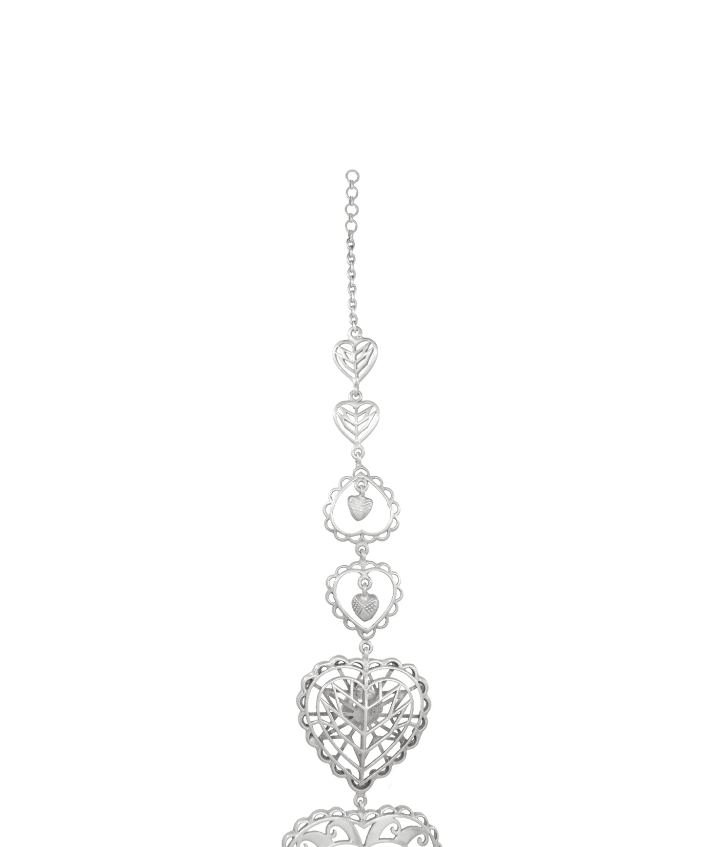 Rakaan Oversized Heart Earrings — Silver Finishlver Finish