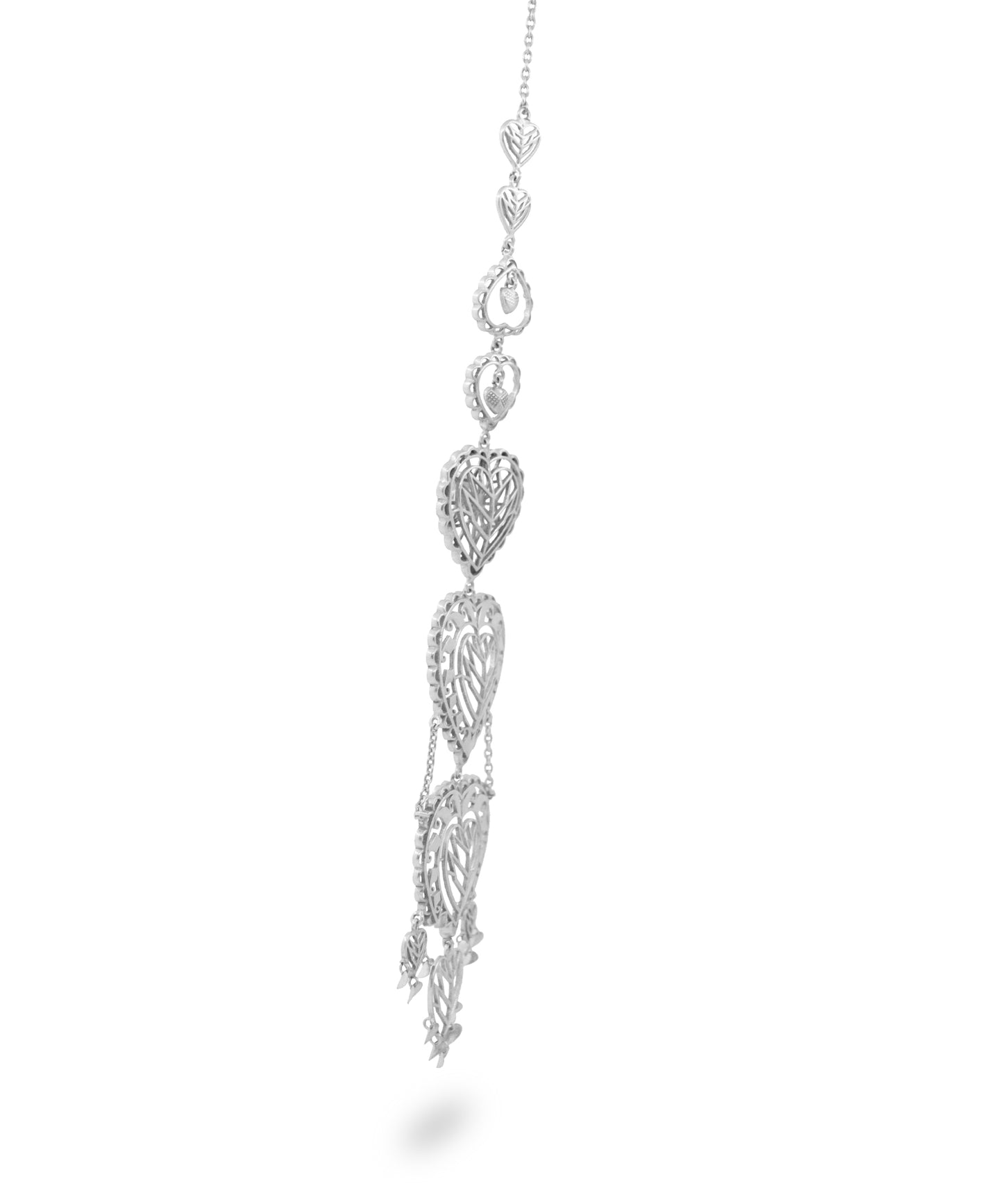 Rakaan Oversized Heart Earrings — Silver Finishlver Finish