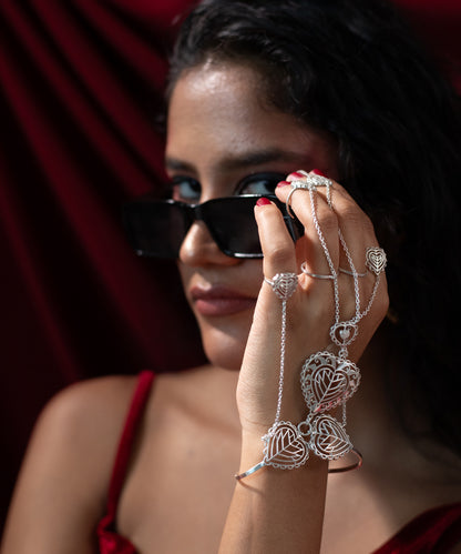 Rakaan Haathphool Bracelet - 925 Silver - Anti Tarnish