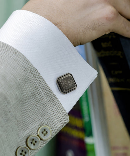 Sharp Black Insignia Cufflinks