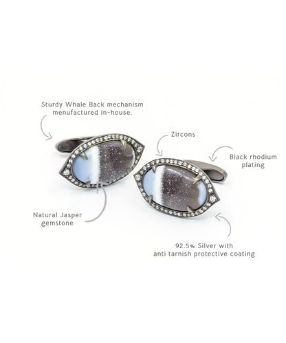 Natural Jasper Stargaze Cufflinks