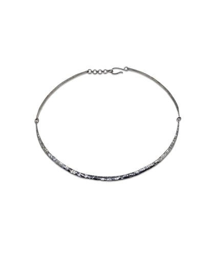 Handmade choker necklace with black rhodium plating crafted in 925 silver.