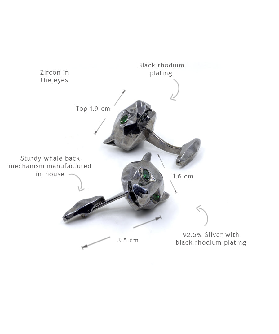 Untamed Black Panther Cufflinks