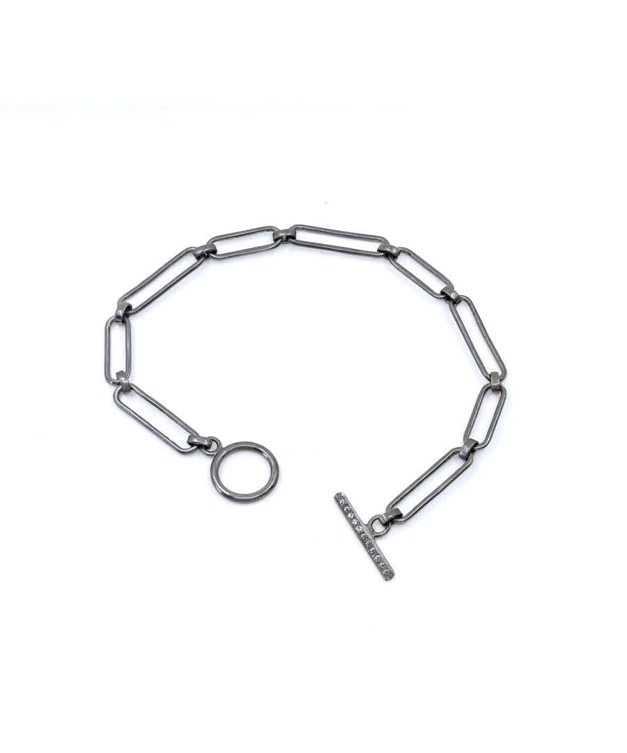 925 silver bracelet with black rhodium plating.