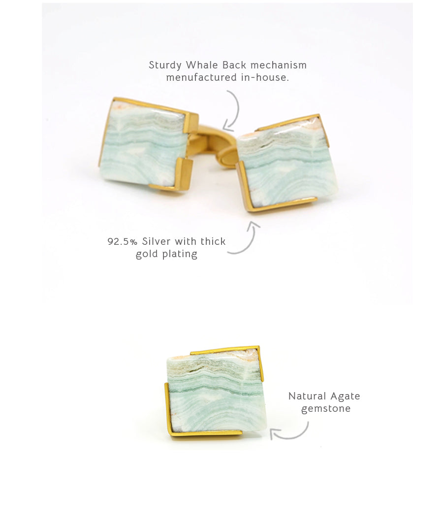 Golden Azure Cufflinks