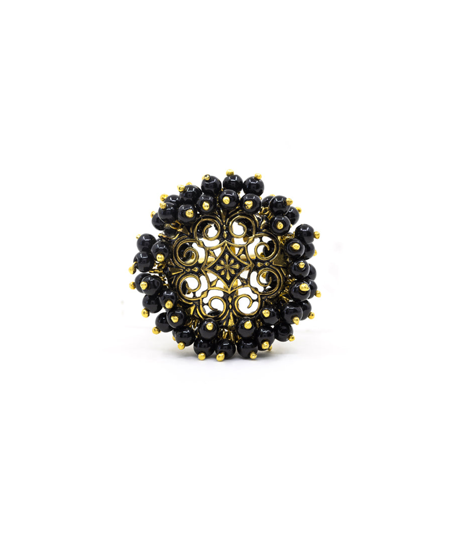 Thar Manjari Ring - Gold Oxide Finish