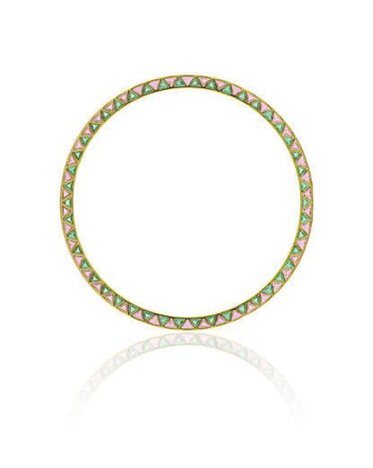 Pink Gul Enamel Bangle