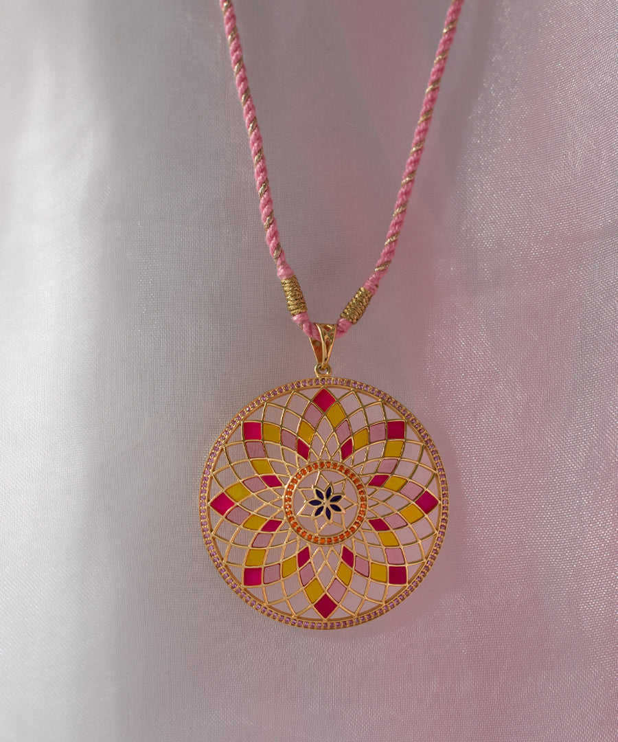 Ruya Gold-Plated Pink Zircon Pendant