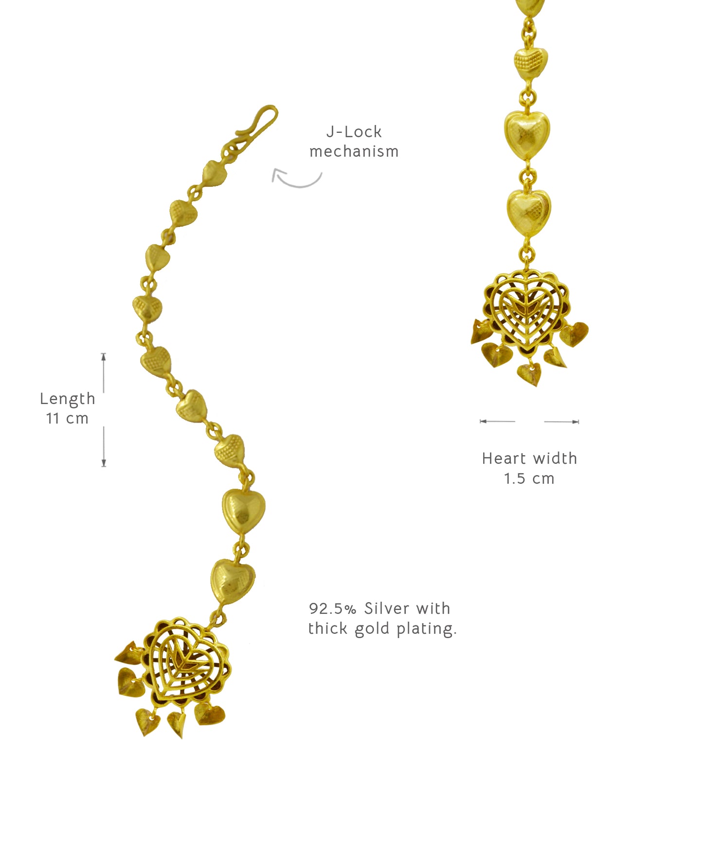 Rakaan Mang Tika — Gold Plated — Heart Shaped