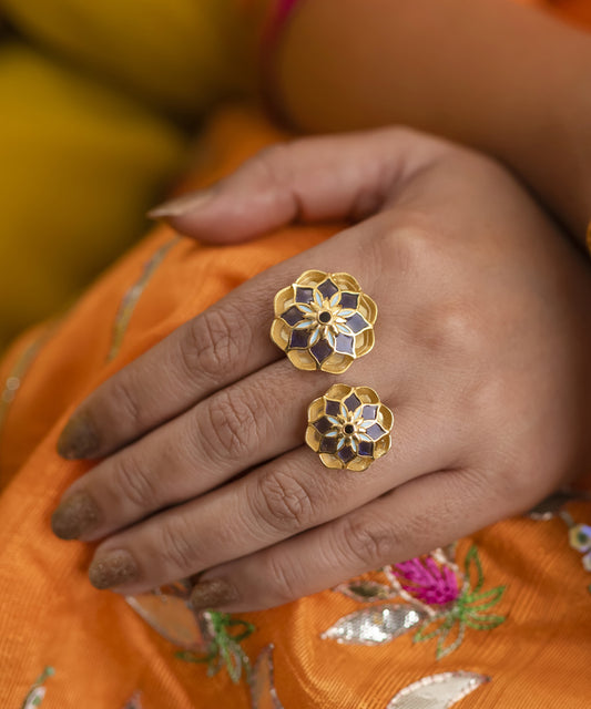 Gul Askim Ring - Blue Meenakari