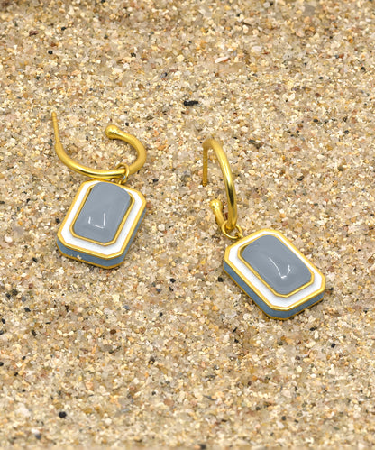 Ripple Blue Tranquil Vitamin Sea C Hoop Earrings
