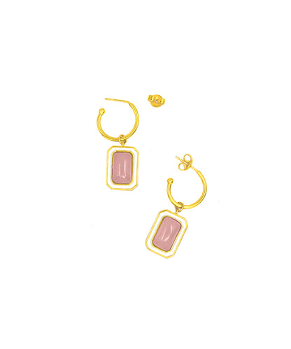Tranquil Clody Pink Vitamin Sea C Hoop Earrings