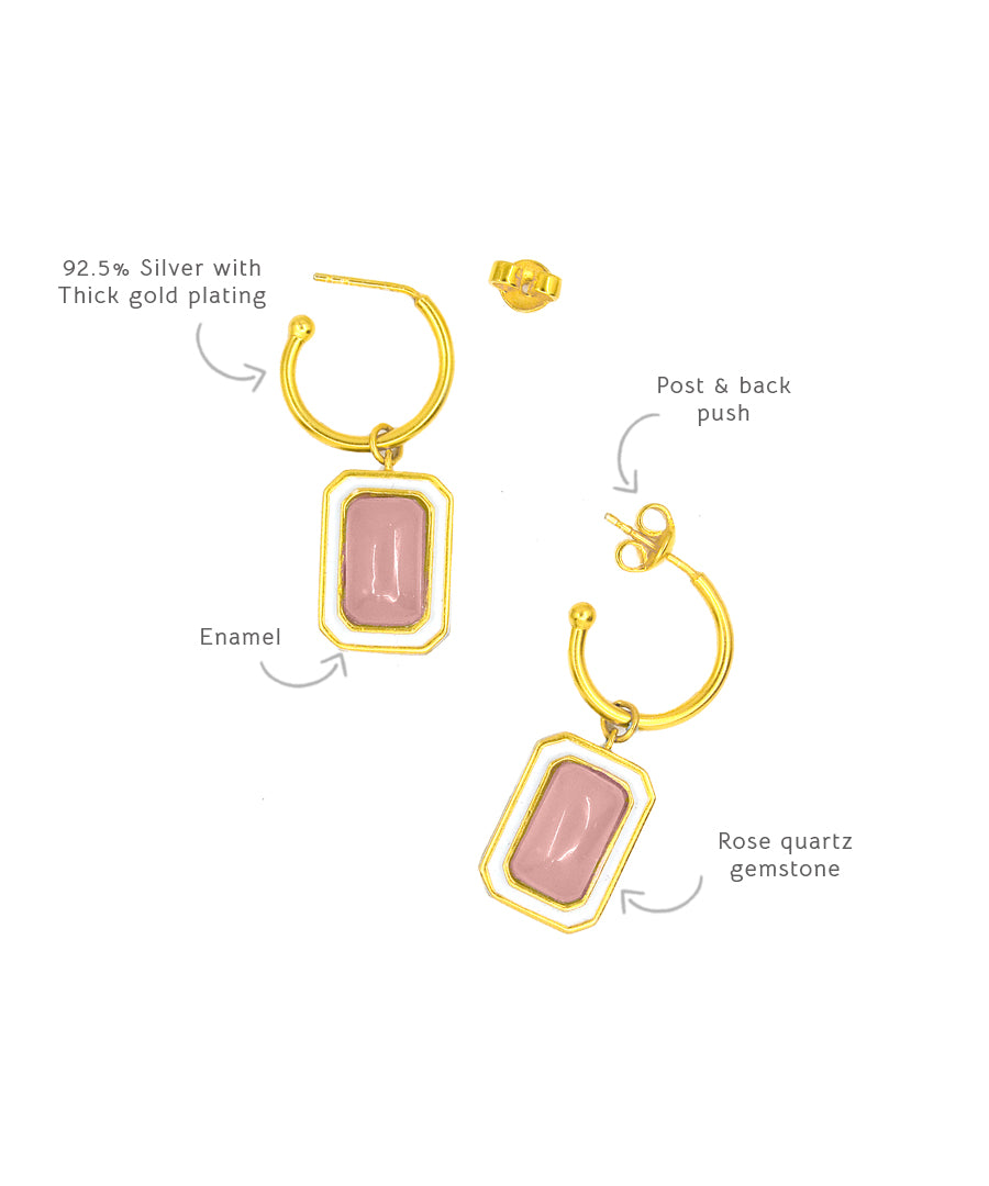 Tranquil Clody Pink Vitamin Sea C Hoop Earrings